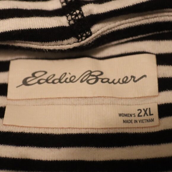 Eddie Bauer Black and White Stripped hoodie Size 2XL - Picture 2 of 13